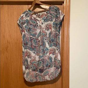 Black Rainn paisley blouse size Large